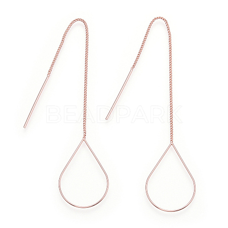Brass Stud Earring Findings X-KK-S345-066RG-1
