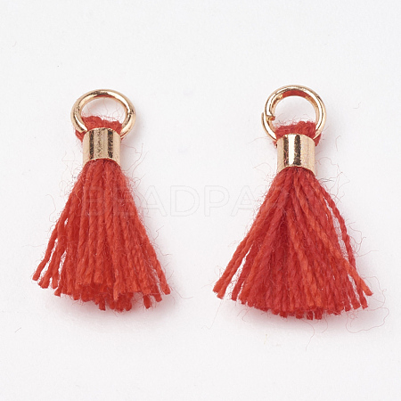 Polycotton(Polyester Cotton) Tassel Pendant Decorations FIND-S275-21G-1