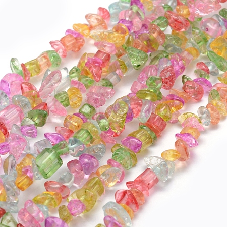 Crackle Glass Beads Strands G-P332-26-1
