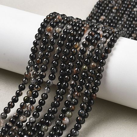 Natural Black Tourmaline Beads Strands LS-G-Q031-A01-4mm-1