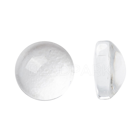 Transparent Glass Cabochons X-GGLA-R026-6mm-1