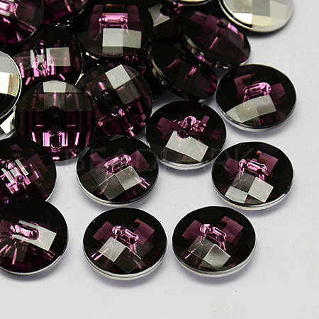 Taiwan Acrylic Rhinestone Buttons BUTT-F022-15mm-43-1