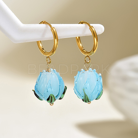 201 Stainless Steel Hoop Earrings GL2030-4-1