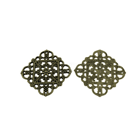 Tibetan Style Filigree Joiners LS-TIBEP-A2690-AB-FF-1