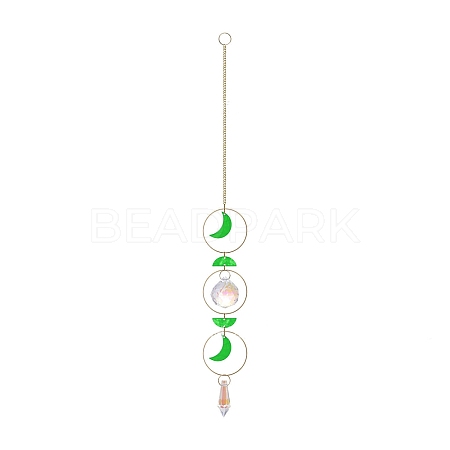 Shell Moon Hanging Ornaments HJEW-P016-01G-D-1