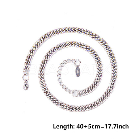Unisex 304 Stainless Steel Curb Chains Necklaces GG8738-1-1