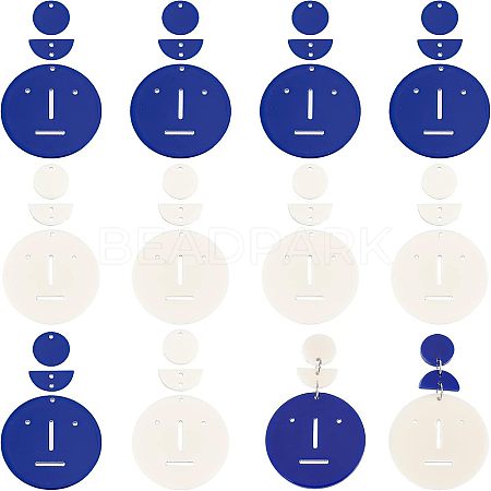 CHGCRAFT 36Pcs 6 Style Acrylic Pendants MACR-CA0001-20-1