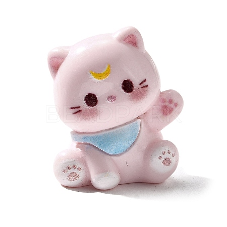 Opaque Cute Little Cat Resin Ornament RESI-S015-02C-1