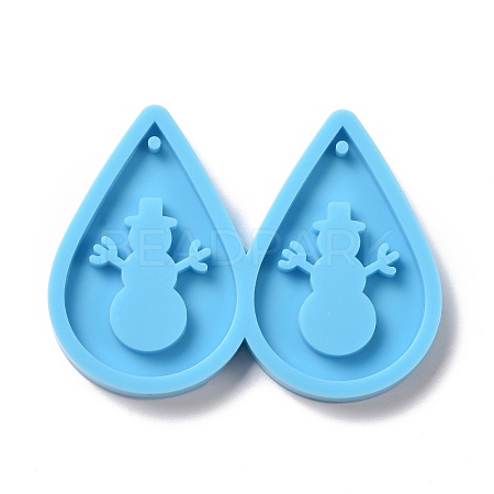 DIY Teardrop with Snowman Pendants Silicone Molds DIY-D060-28-1