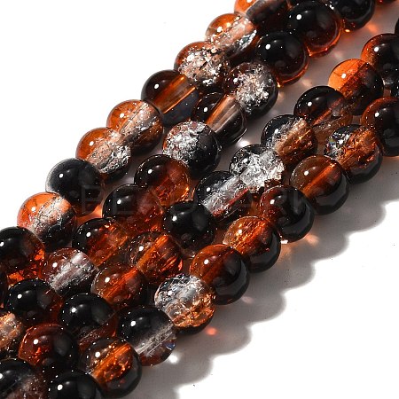Crackle Glass Beads Strands CCG-C002-6mm-02-1