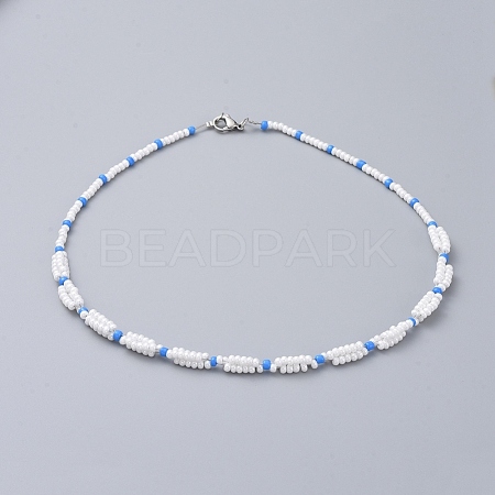 (Jewelry Parties Factory Sale)Glass Seed Beaded Necklaces NJEW-JN02596-04-1