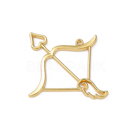 Zinc Alloy Open Back Bezel Pendants X-PALLOY-D580-05G-F-1