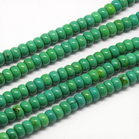 Natural Magnesite Rondelle Beads Strands TURQ-L021-C-02-1
