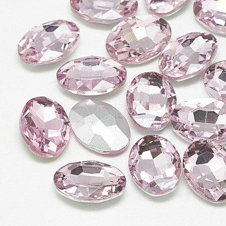 Pointed Back Glass Rhinestone Cabochons RGLA-T080-13x18mm-10-1
