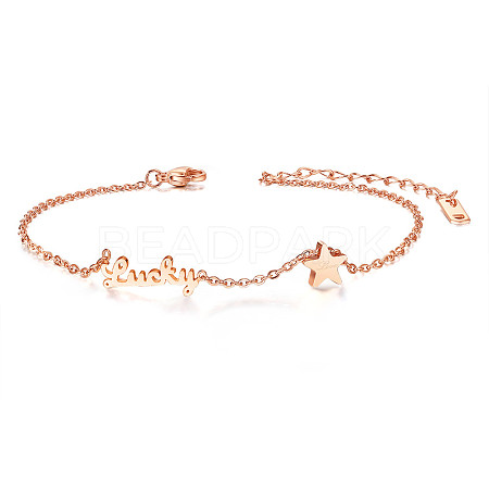 SHEGRACE Titanium Steel Link Anklets JA184A-1