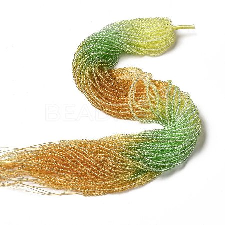 Transparent Gradient Color Glass Beads Strands X1-GLAA-H021-01B-15-1