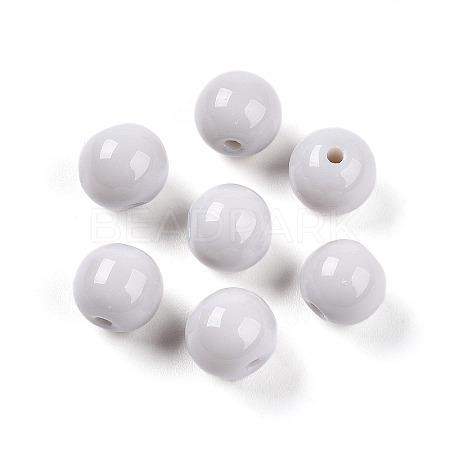 Opaque Solid Color Glass Beads GLAA-N007-8mm-A08-1