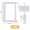 Transparent Acrylic Mini Photocard Hanger Rack ODIS-WH0002-47-2