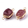 Natural Agate Links Connectors G-T131-99D-2