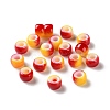 Spray Painted ABS Plastic European Beads KY-G033-02A-05-1