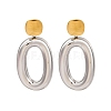 304 Stainless Steel Dangle Stud Earrings LS-EJEW-K296-02GP-08-2