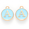 Golden Plated Alloy Enamel Charms ENAM-S118-04A-1