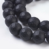 Synthetic Black Stone Beads Strands G-C059-10mm-1-3