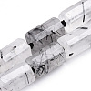 Natural Black Rutilated Quartz Beads Strands G-S269-07-1