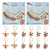 Alloy Enamel Bee & Leaf Planter with Heart Pendant Locking Stitch Markers HJEW-AB00042-1