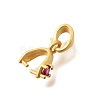 Brass Micro Pave Cubic Zirconia Ice Pick Pinch Bails KK-G600-24G-03-2