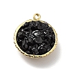 Natural Obsidian Chip Pendants KK-C242-05G-06-1