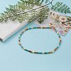 Natural Picture Jasper & Turquoise Beaded Necklaces NJEW-JN03253-4