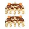 304 Stainless Steel Enamel Pendants SA-CBA033B-04G-02-1