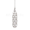 304 Stainless Steel Chain Macrame Pouch Empty Stone Holder Dowsing Pendulums PALLOY-JF02877-03-3