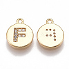 Brass Cubic Zirconia Charms KK-T038-194G-F-1