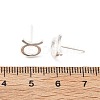 925 Sterling Silver Stud Earrings EJEW-K303-01S-02-4