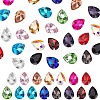 Pointed Back Glass Rhinestone Cabochons RGLA-OC0001-10-1