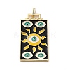 Brass Micro Pave Cubic Zirconia Pendant with Enamel KK-H458-02G-B01-1