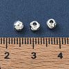 304 Stainless Steel Hammered Round Spacer Beads SA-CBA37BC-01E-S-3