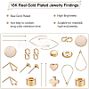 Brass Stud Earrings EJEW-BC0001-01G-7