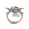 Natural Amethyst Adjustable Rings RJEW-K271-01P-07-3