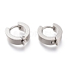 Tarnish Resistant 201 Stainless Steel Huggie Hoop Earrings Findings X-STAS-A167-01B-P-1