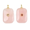 Natural Rose Quartz Pendants G-F837-04B-1