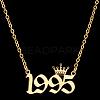 Crown Birth Year 201 Stainless Steel Pendant Necklaces for Women FS-WG4E8F2-16-1