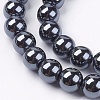 Non-Magnetic Synthetic Hematite Beads Strands G-H1623-10mm-1-3