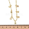 Brass Micro Pave Cubic Zirconia Star Pendant Necklaces NJEW-B157-12G-4
