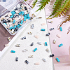 5 Colors Synthetic Turquoise Cabochons MRMJ-OC0002-13-5