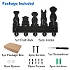 Wood & Iron Wall Mounted Hangers HJEW-WH0055-037-3