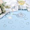 240Pcs 8 Styles 316 Surgical Stainless Steel Wine Glass Charms Rings STAS-BBC0009-38-4