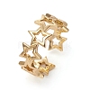 Adjustable Brass Cuff Rings RJEW-G105-03G-1